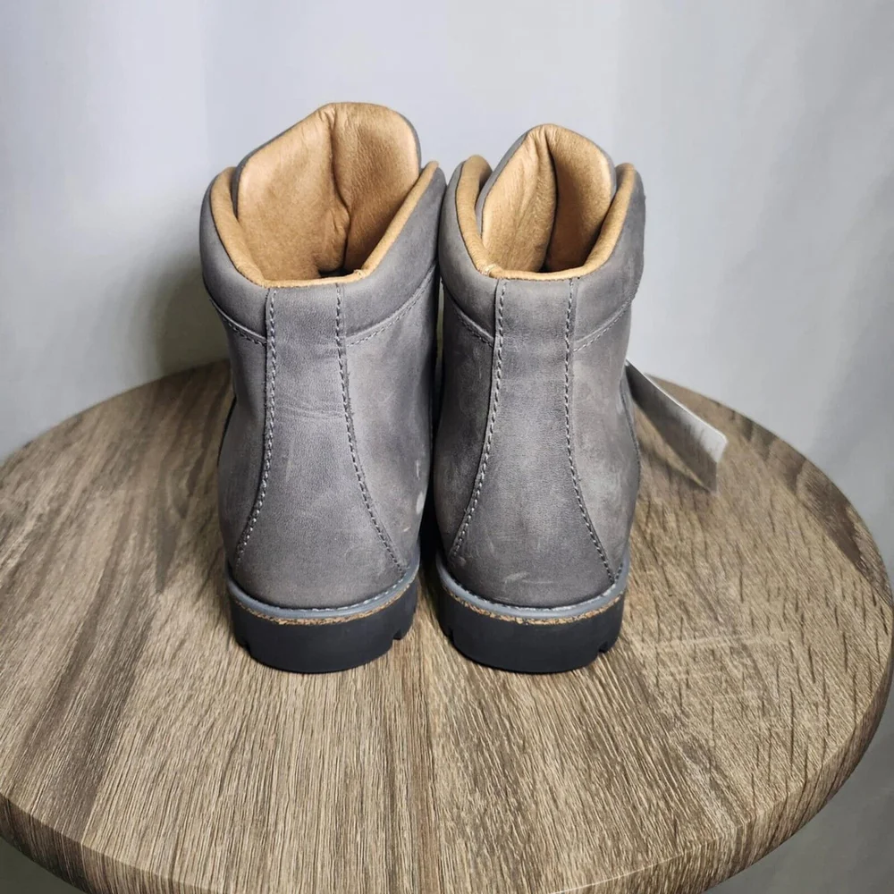 Birkenstock Jackson Womens Leather Ankle Boots Gray Sz EU 37 US 6 Winter Classic - Picture 4 of 12